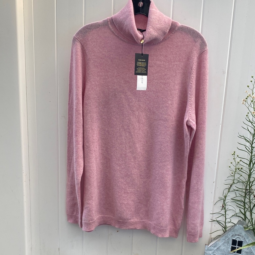 Pink Turtleneck Sweater